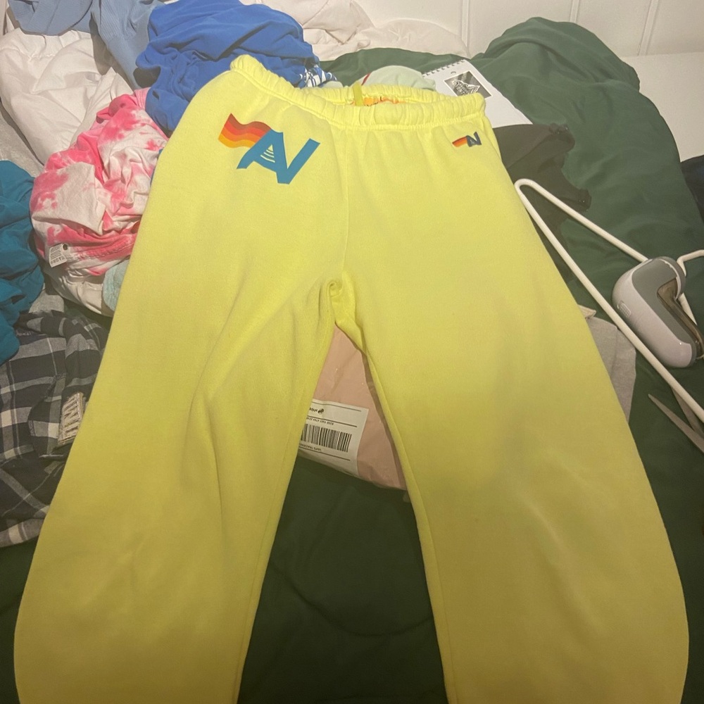 Yellow Aviator Nation Sweatpants!